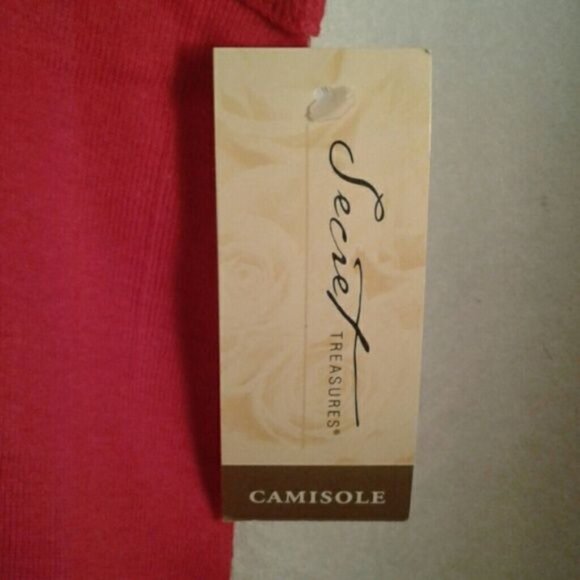 Secret Treasures Size M Camisole Tank Top Red Holiday Santa Tree Snowman Design - Picture 3 of 5